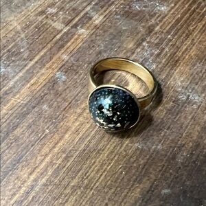 Gold and Black Stone Ring